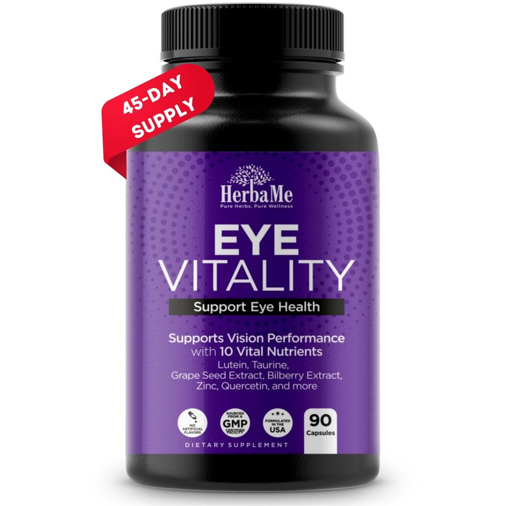 Eye Vitamins Supplement with Lutein, Bilberry, Beta Carotene, L-Taurine, Zinc...