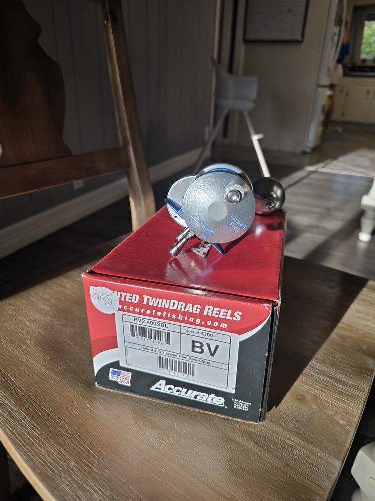 Accurate Valiant 400 2-speed Reel Silver/Blue 4390-image