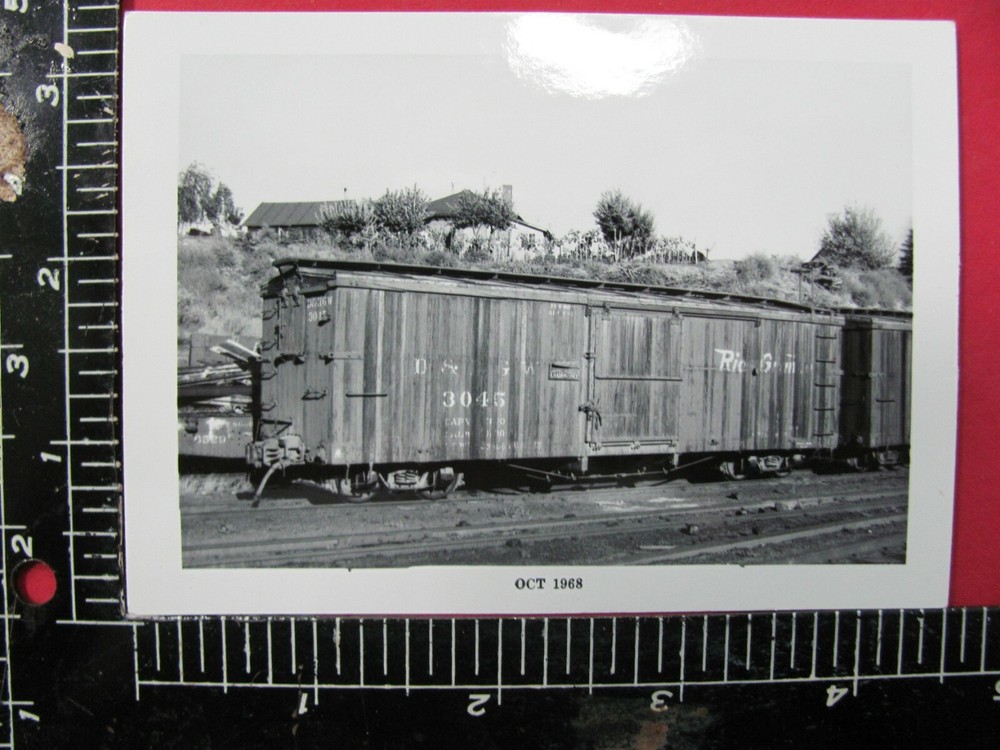 Denver & Rio Grande Western Railroad Refrigeration Car #3045 B&W Photo Colorado
