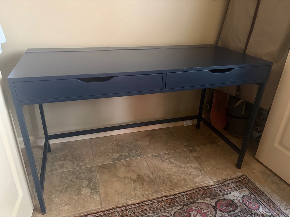 IKEA Alex Desk with 2 Drawers and Cable Management Metal Frame