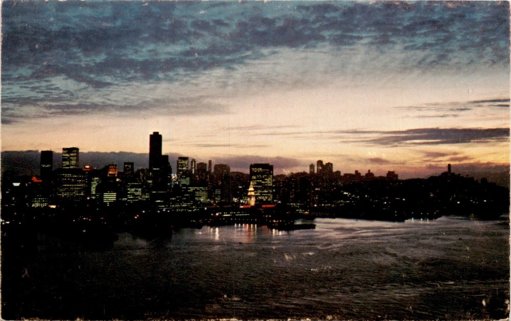 Bank of America, World Headquarters, San Francisco skyline, Bay Bridge. Postcard