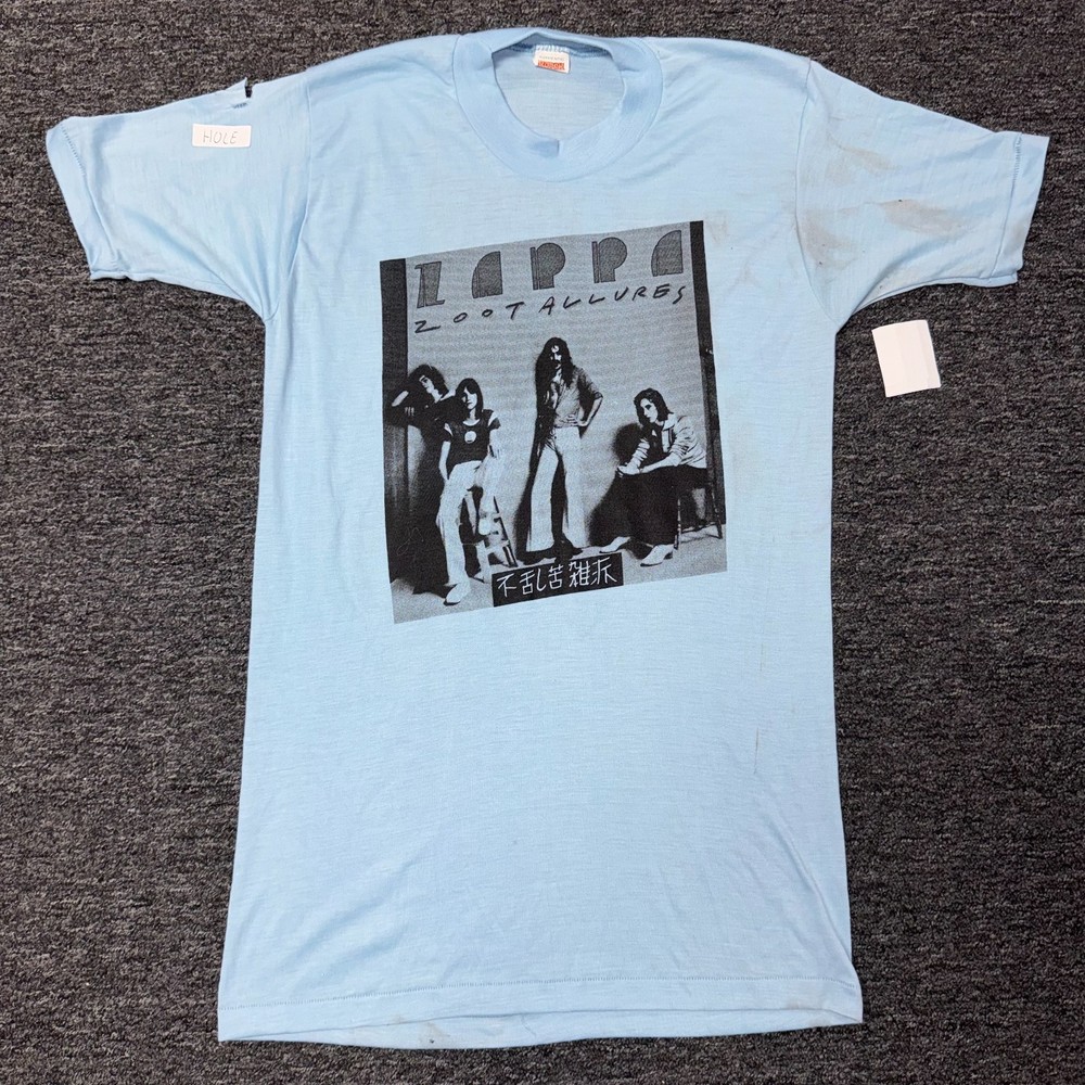 Vintage 70s Frank Zappa Zoot Allures Concert Tour Band Archive T-Shirt L fits M