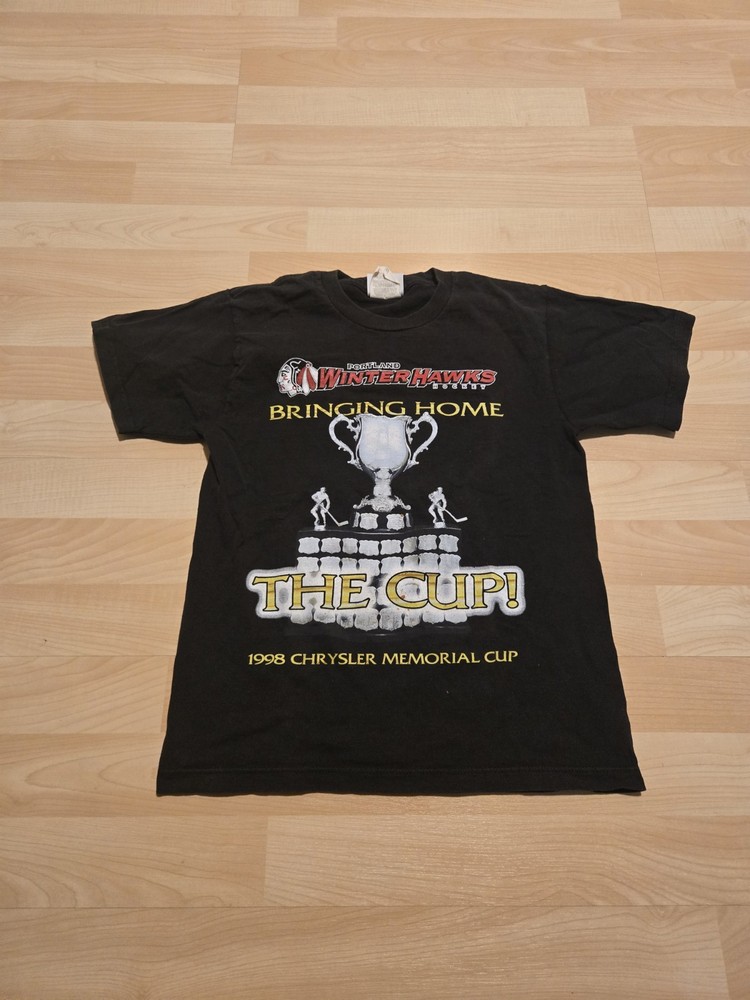 Vintage Portland Winter Hawks Youth M Hockey Logo Crewneck T Shirt 90s