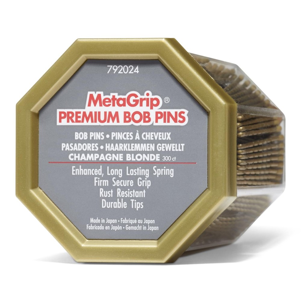 MetaGrip Blonde Premium Bobby Pins, 300 Count, Secure, Durable, Rust Resistan...