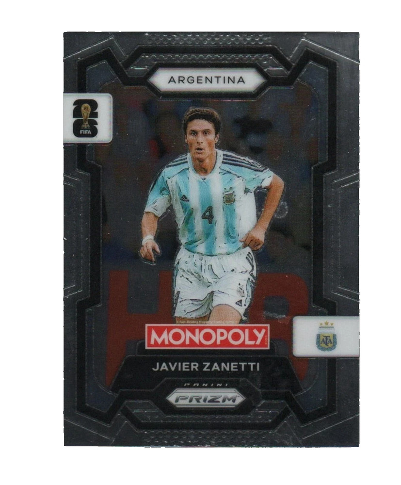 2026 Prizm Monopoly FIFA World Cup Soccer Javier Zanetti #5 Argentina