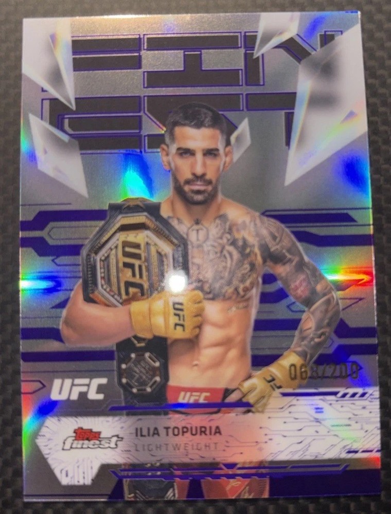 2025 Topps Finest UFC #115 Ilia Topuria Purple Refractor /200 Uncommon