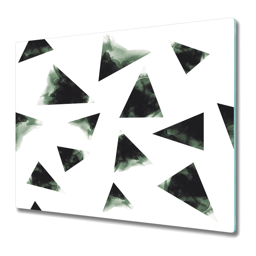 Serving Chopping Board Dark Green Triangles Geometric Minimalistic Triangle