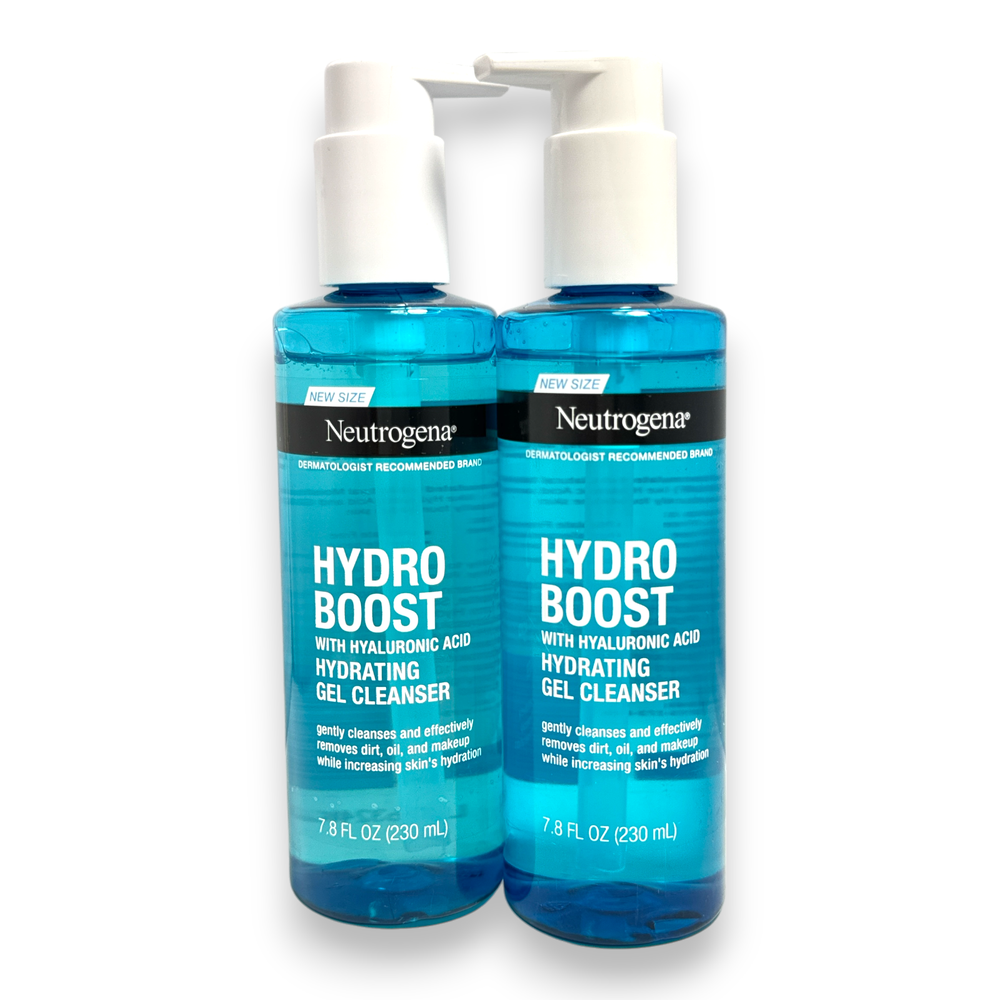 Neutrogena Hydro Boost w/ Hyaluronic Acid Hydrating Gel Cleanser 7.8oz LOT OF 2