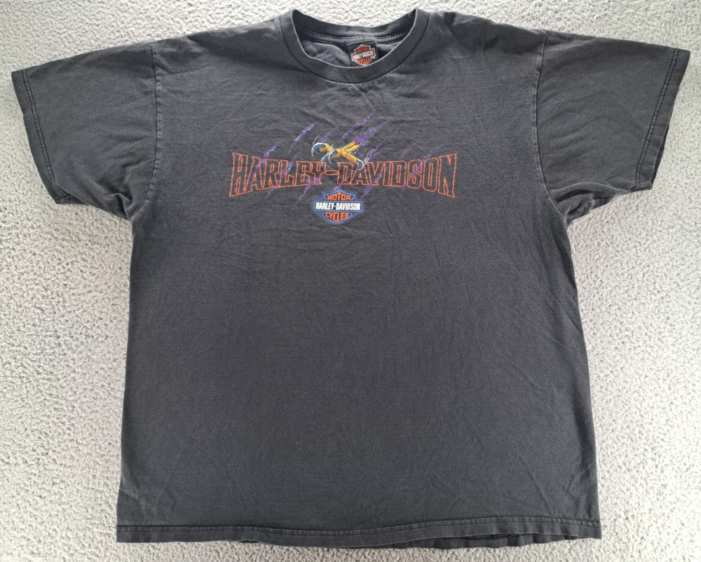 VTG Harley Davidson Eagle Claw Shirt Mens 2XL Motorcycle Biker Tee 2002 Y2K USA