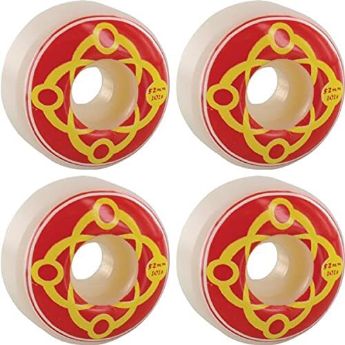 Satori Movement Big Link White/Red Skateboard Wheels - 52mm 101a (Set of 4)
