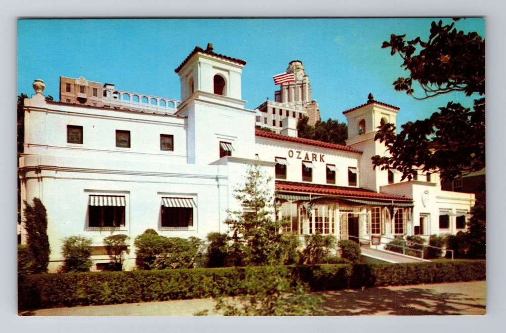 Hot Springs AR-Arkansas, The Ozark Bath House, Antique Souvenir Vintage Postcard