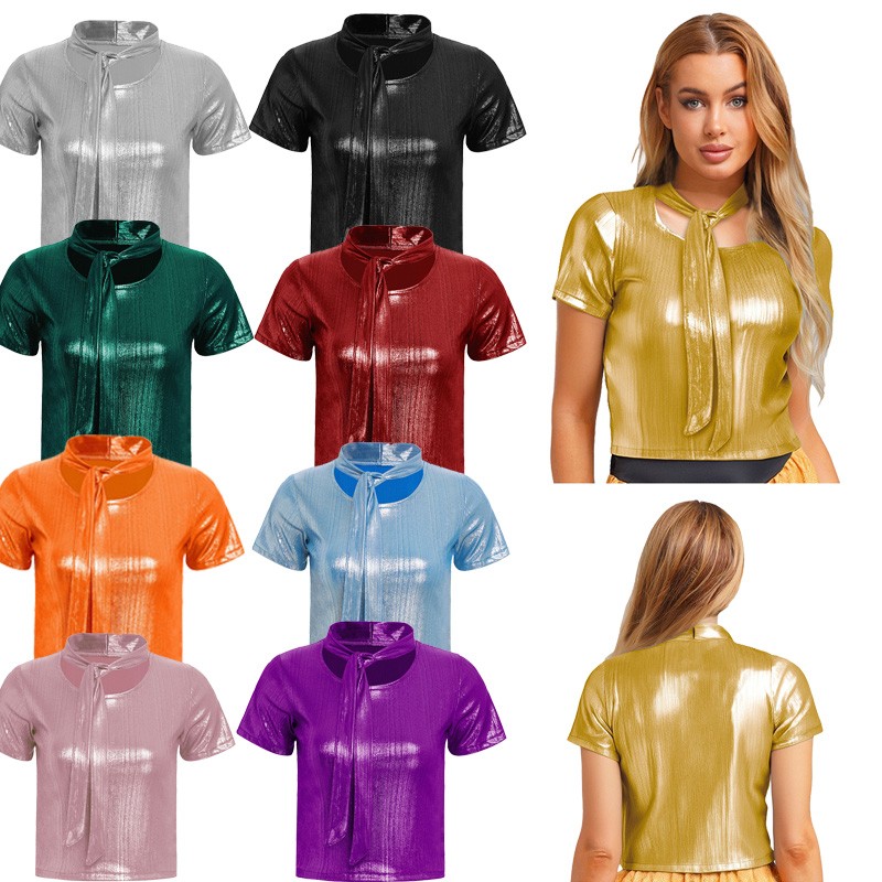 Women's Round Neck Street Look T-shirt Clubwear Tank Top