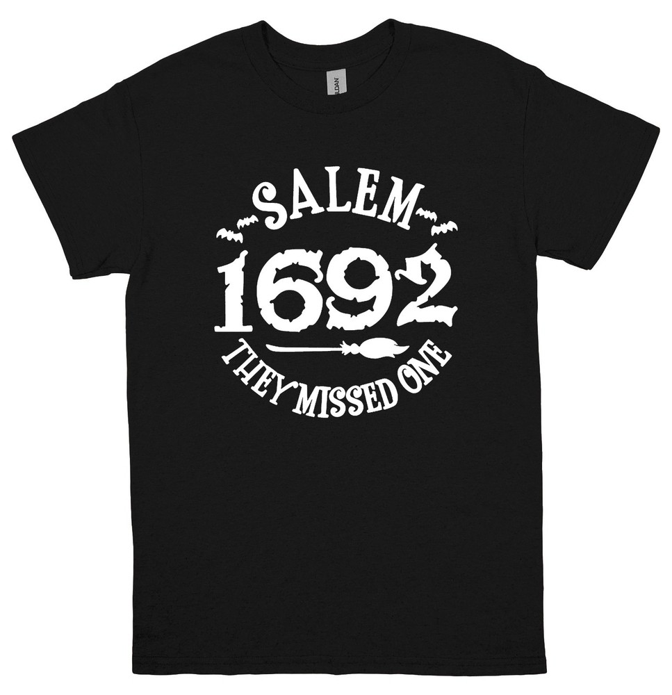 1692 Salem Witch Trials T-Shirt Mens Womens They missed One Halloween Black
