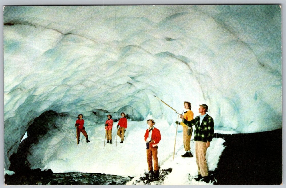 Vtg Postcard Paradise Glacier Mount Rainier National Park, WA 1950s