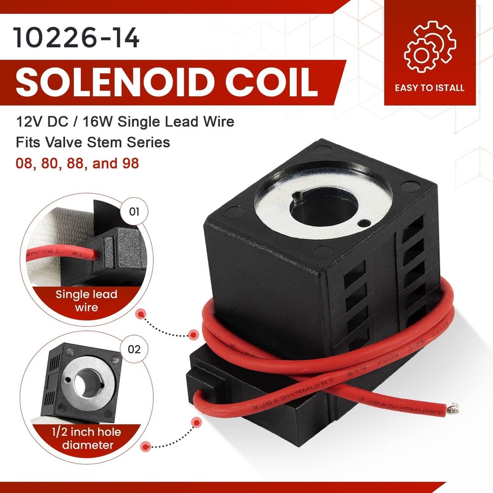 Hydraulic Power Unit Lift Dump 12V 16W For Deltrol 10226-14 Solenoid Coil Valve