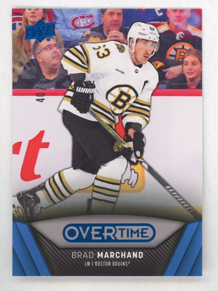 2024-25 Upper Deck Overtime Brad Marchand /99 BLUE Parallel Boston Bruins 24-25