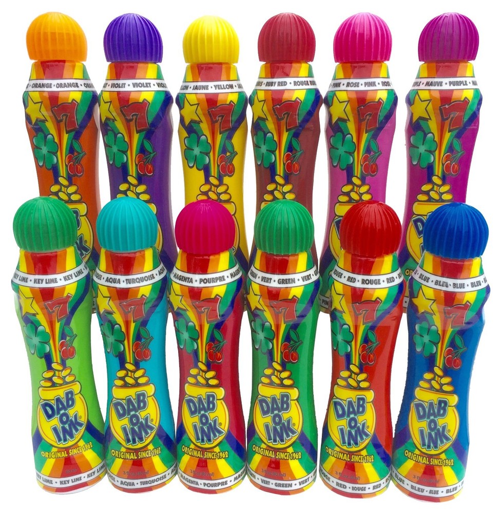 3oz Bingo Daubers - Mixed Colors - 12ct