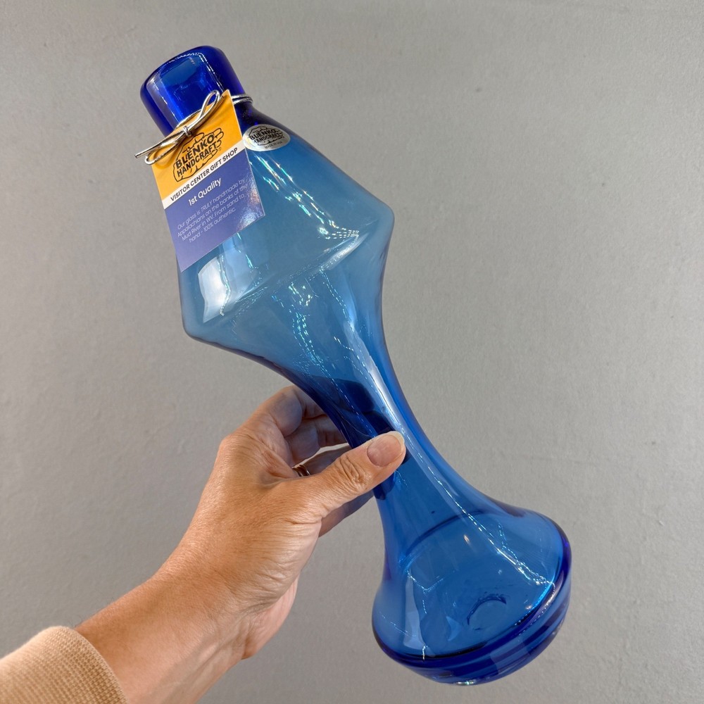 Blenko 2024 Bridge Series Medium Azure Vase 1422 Daniel Chapman