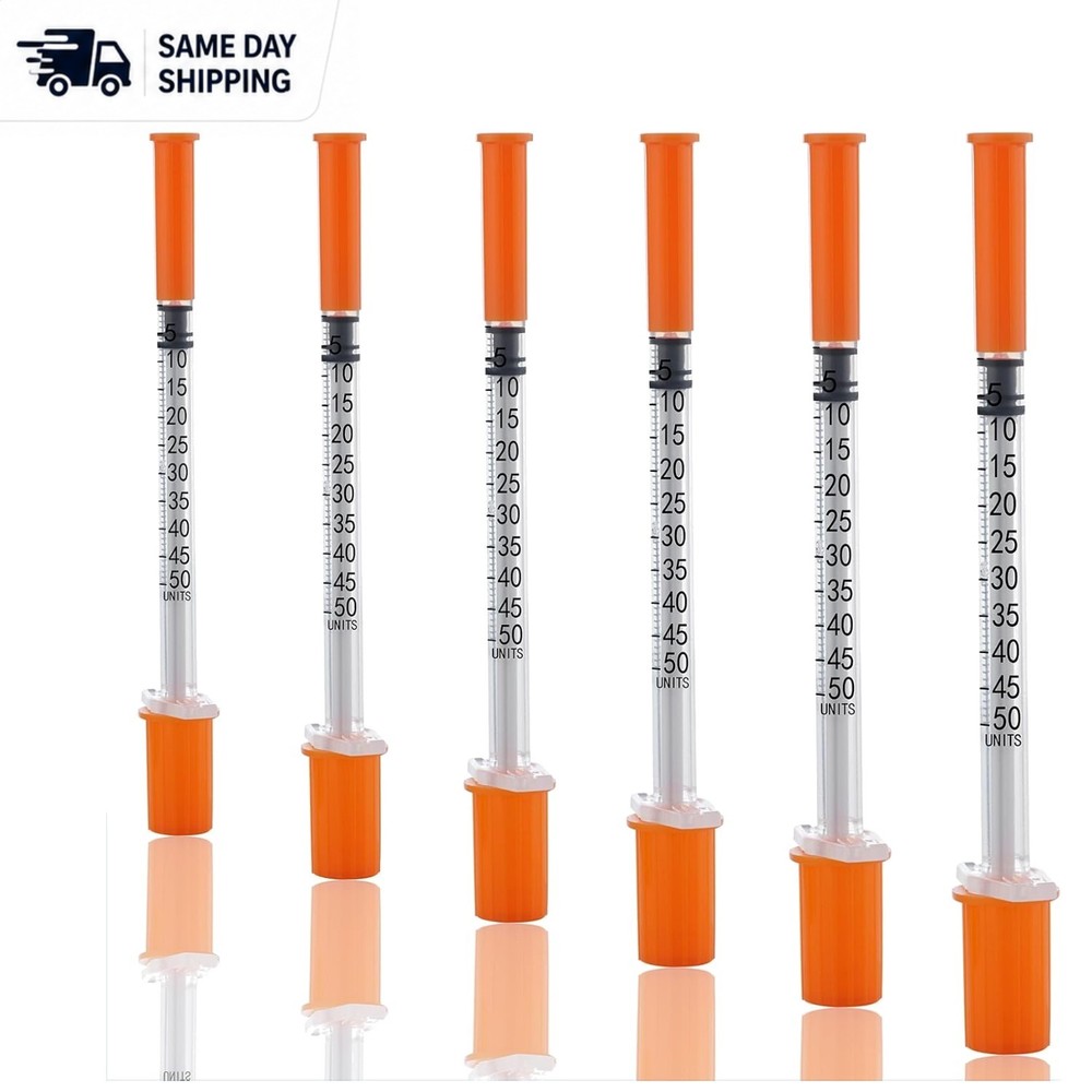 20 Pack Individual Wrapped 0.5ml Sterile Disposable Syringes - 31G Precision