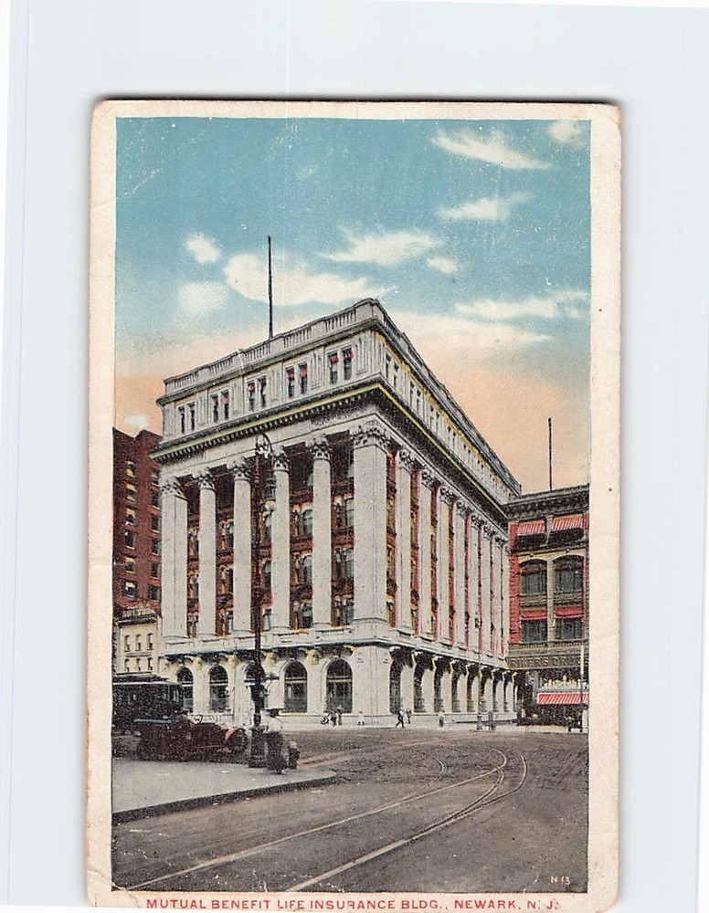 Postcard Mutual Benefit Life Insurance Building Newark New Jersey USA
