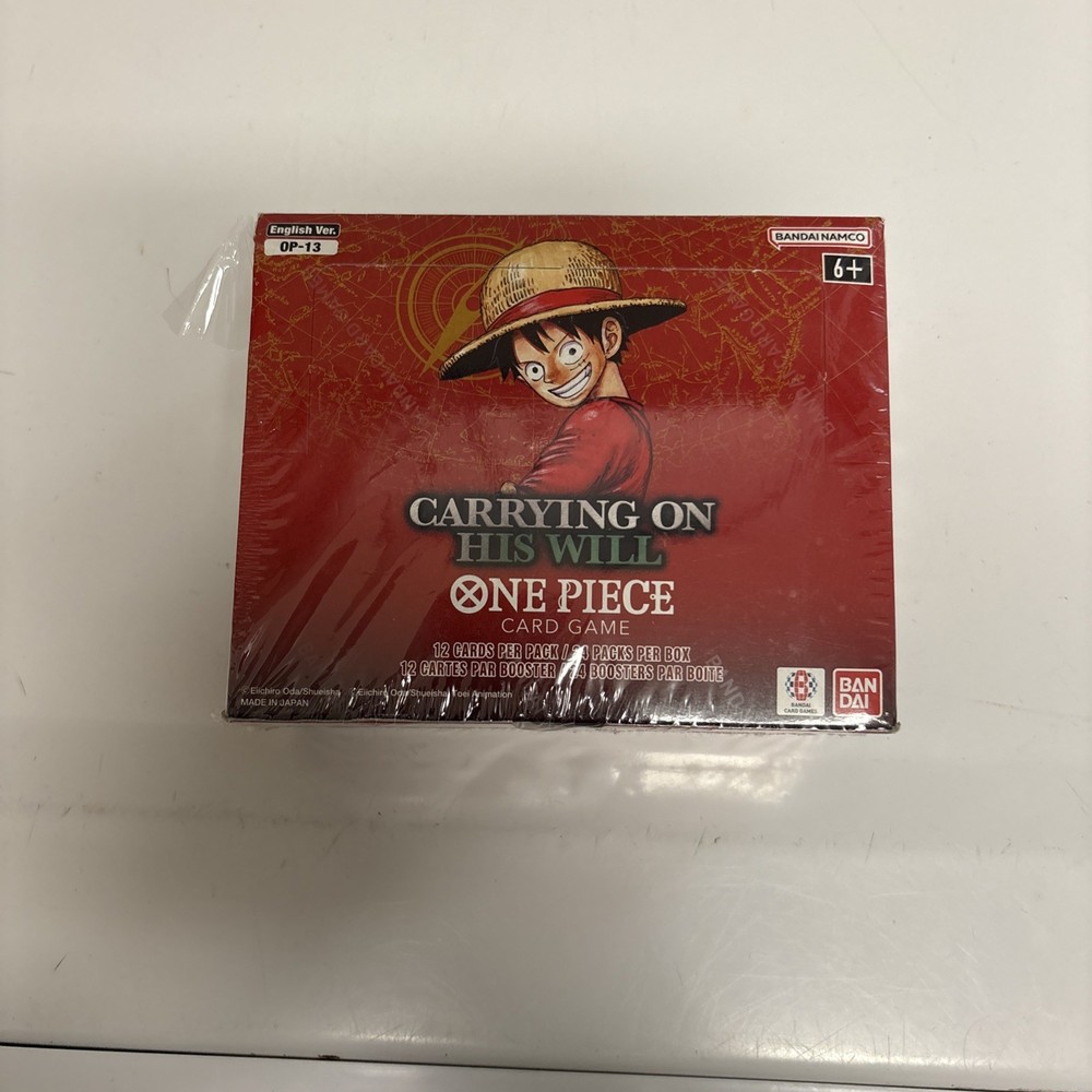One Piece Carrying On His Will OP-13 Booster Box Factory Sealed EnglishSmall Tear In Cellophane Look