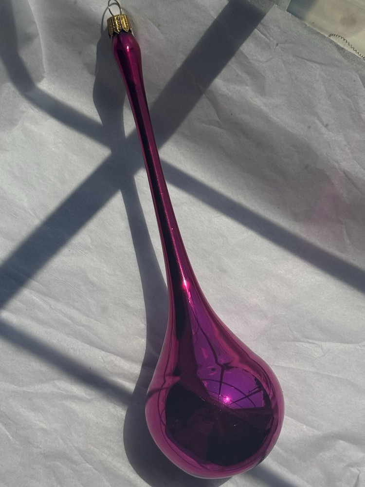 XL Jumbo Icicle West Germany Hot Pink Ornament Vintage