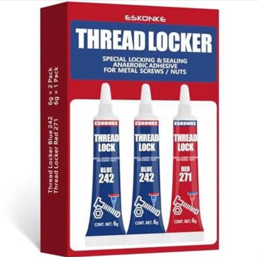 20 3 Pack Thread Locker Blue 242 And Red Threadlocker 271 Nuts & Bolts Locker