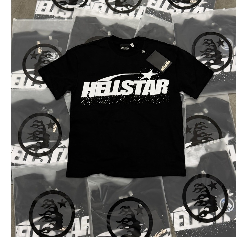 Black Hellstar Tee NEW Cool Graphic T-Shirt