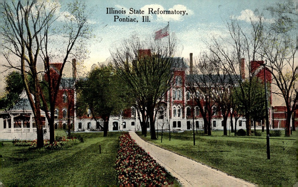 C1910 Illinois State Reformatory Pontiac IL Vintage Litho Prison Postcard