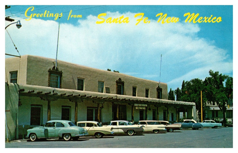 Santa Fe NM New Mexico County Court House Street View Postcard