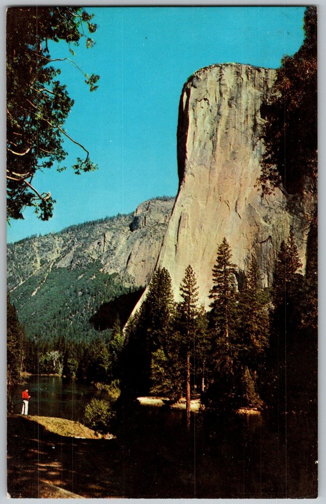Vtg Postcard El Capitan Granite Yosemite National Park, CA 1950s