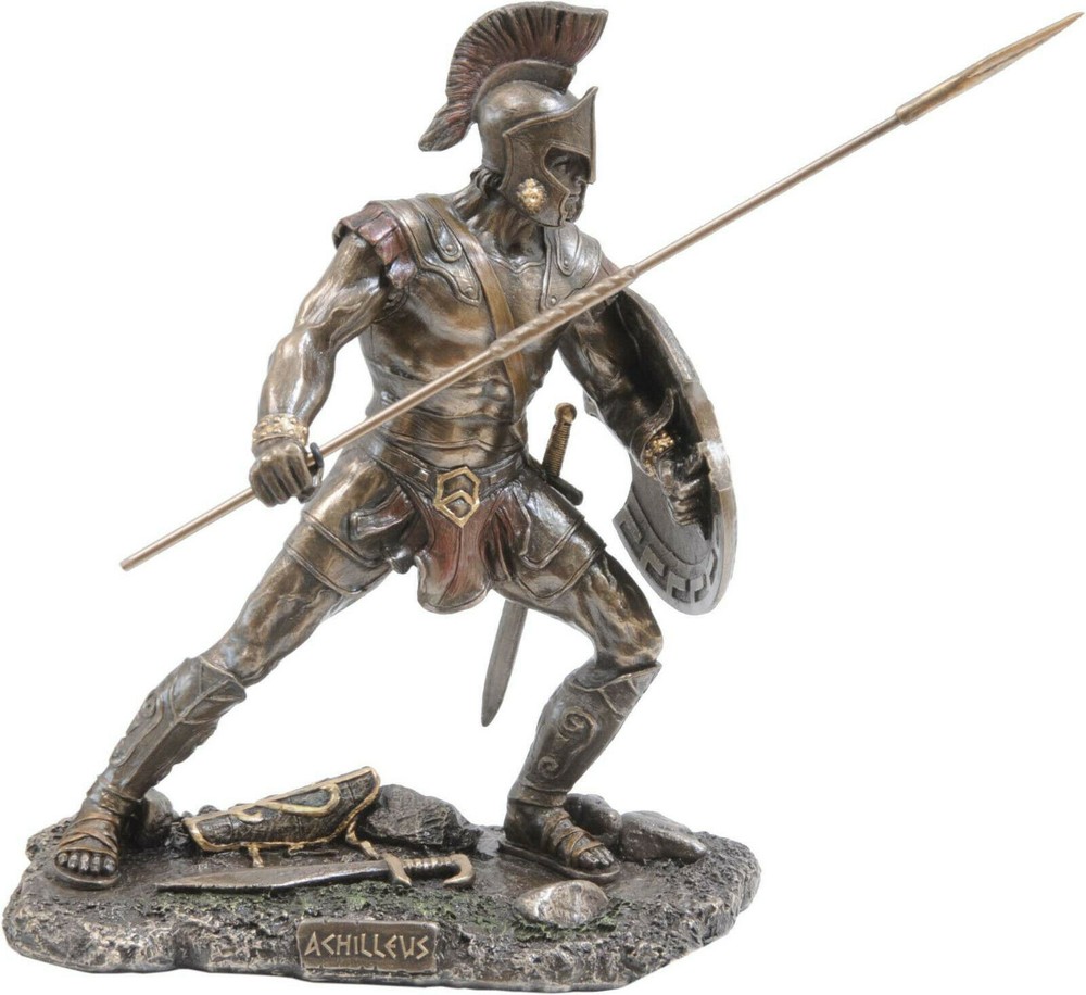 Achilles Greek Mythology Hero / Warrior Cold Cast Bronze statue 12.5cm / 4.9'-image