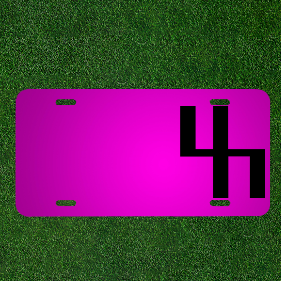 Custom Personalized Car License Plate With Add Names To Turkic Writing Letter