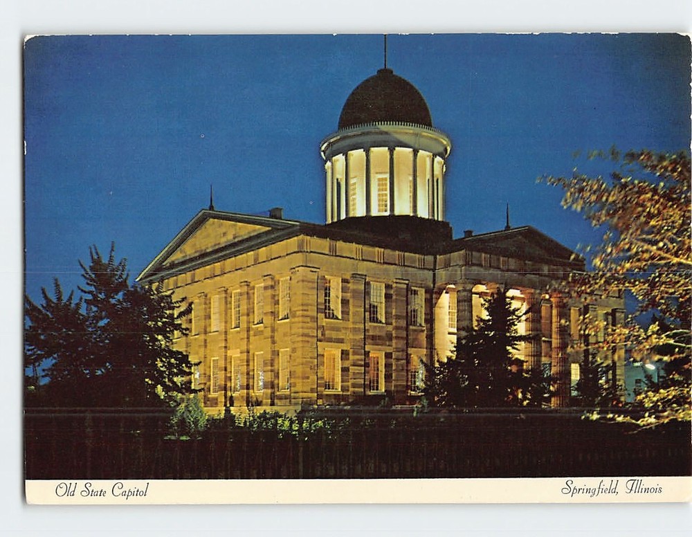 Postcard Old State Capitol Springfield Illinois USA