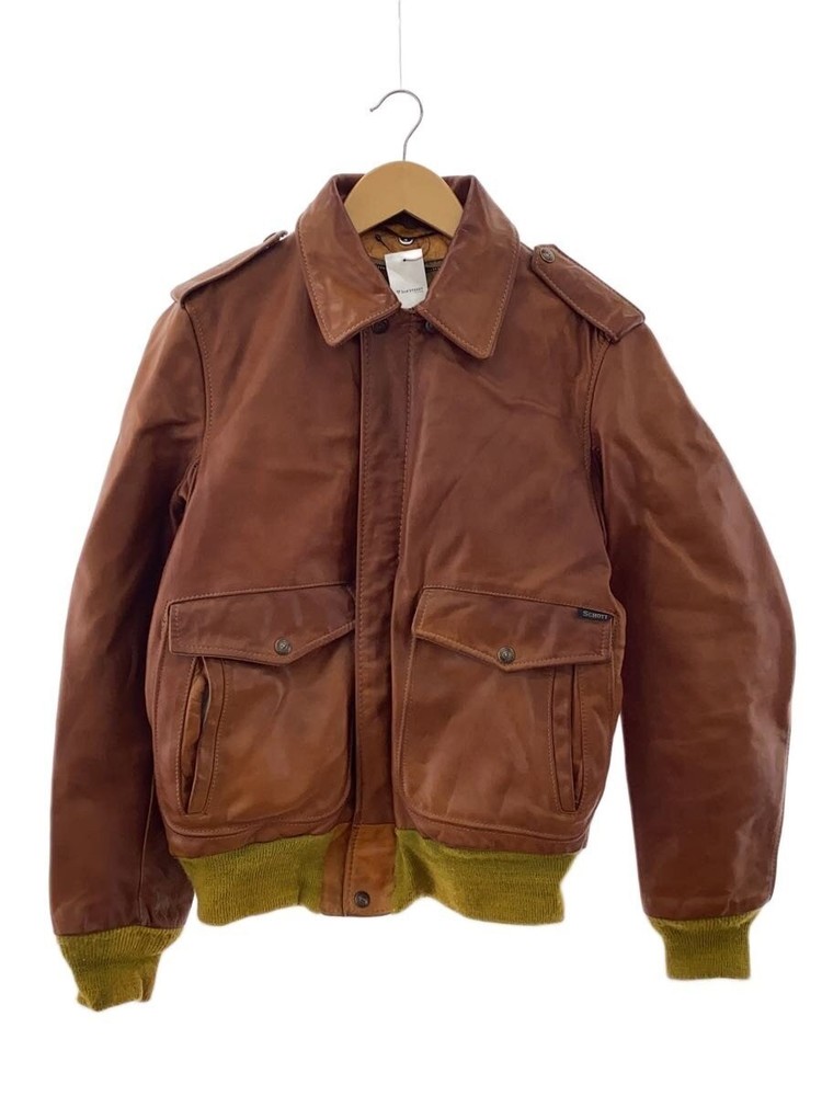 Schott Single Rider Jacket/36/Leather/Brw/80-90S No Liner// 3479