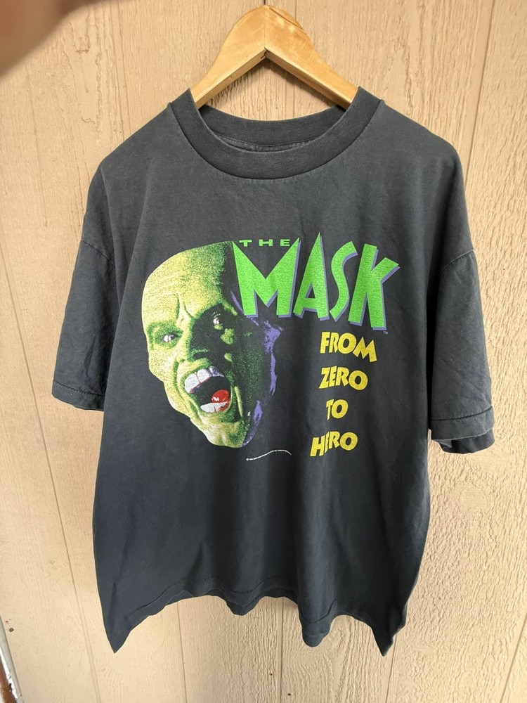Vintage The Mask T Shirt Movie 1994 Jim Carrey Promo Size XL Tultex REPRINT