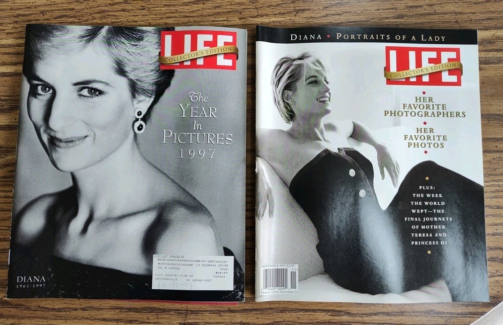 Life Magazine Collector's Editions Nov 1997 & Jan 1998 ~ Princess Diana