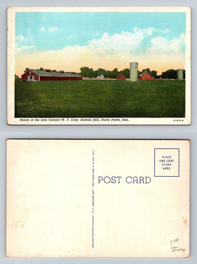 North Platte NE-Nebraska Buffalo Bill Ranch W.F. Cody Homestead Vintage Postcard