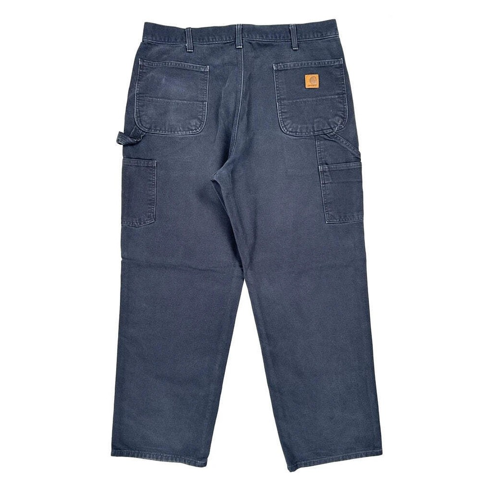 Carhartt Double Knee Carpenter Pants - 38W 32L Gray Cotton