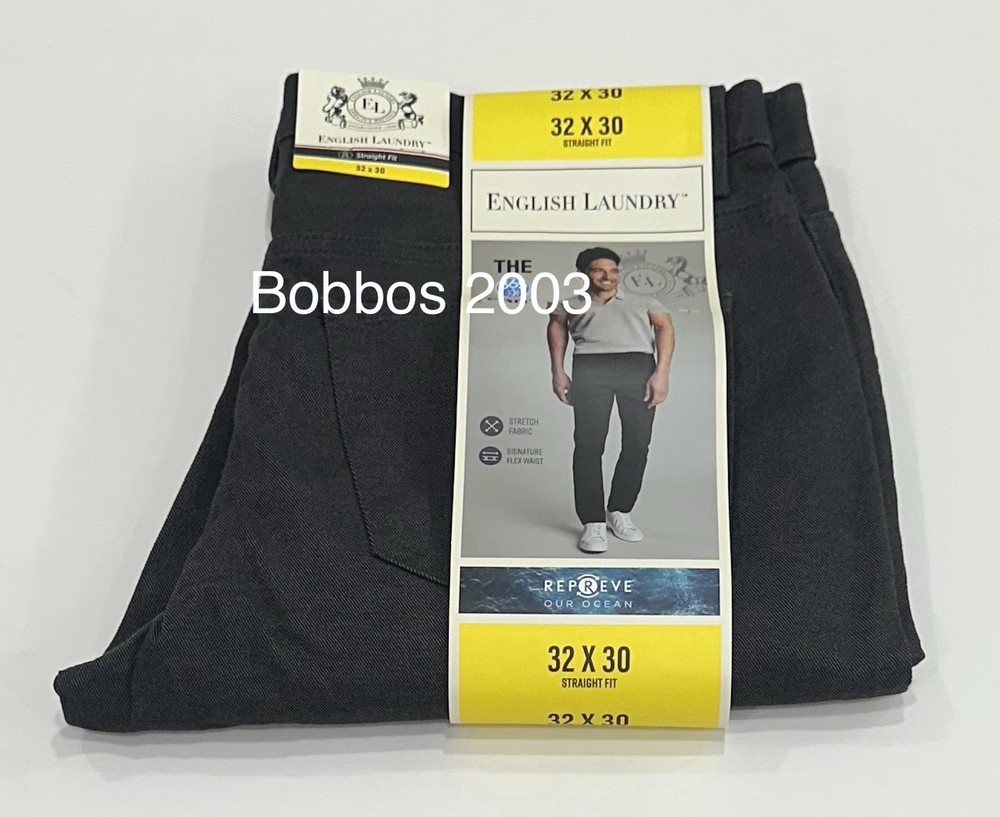 English Laundry Men's Straight Fit The 365 Pants, Gray, Size 32X30