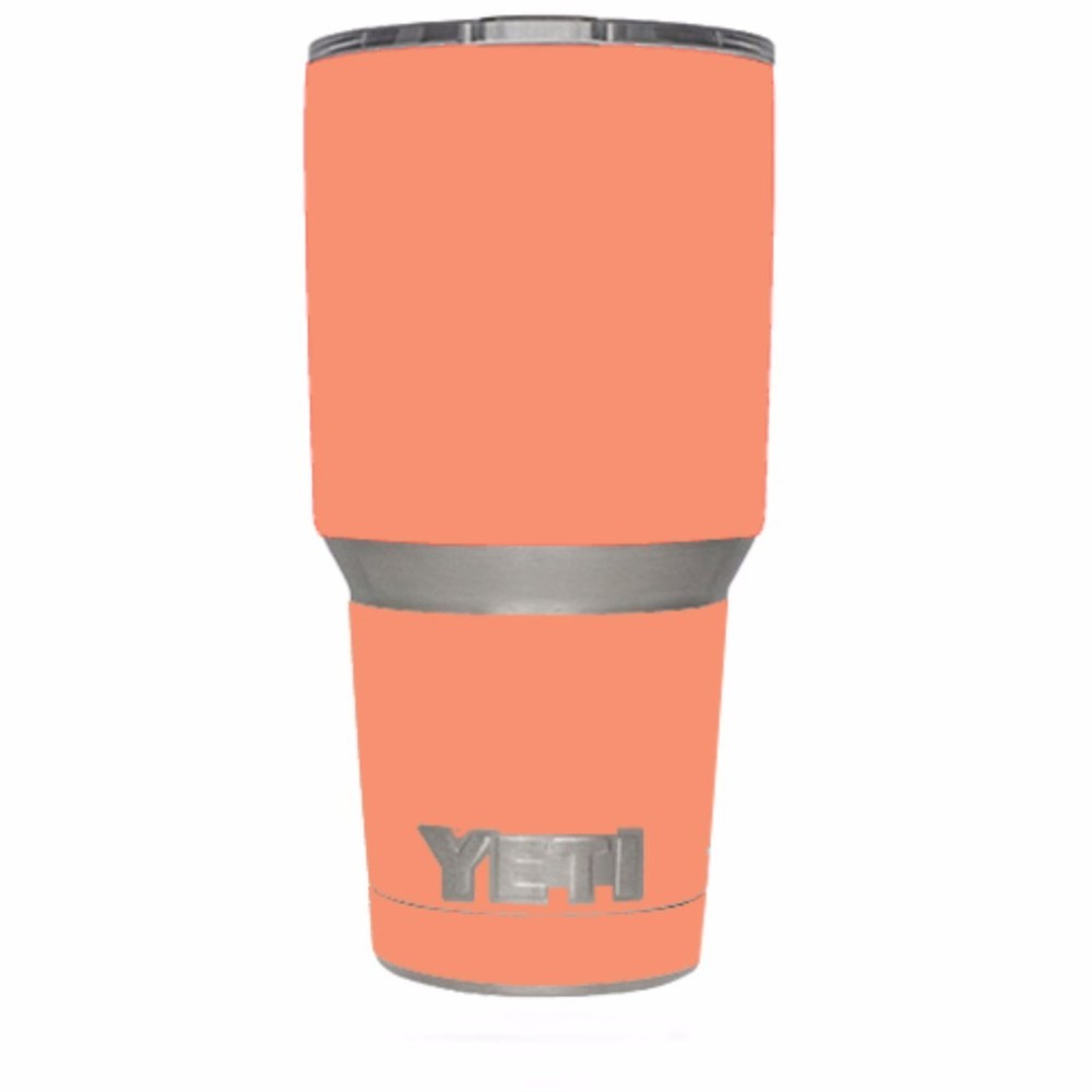 Skin Decal for Yeti 30 oz Rambler Tumbler / Solid Peach