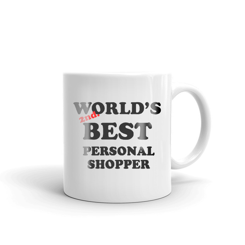 World's 2nd Best Personal Shopper Coffee Tea Ceramic Mug Office Work Cup Gift