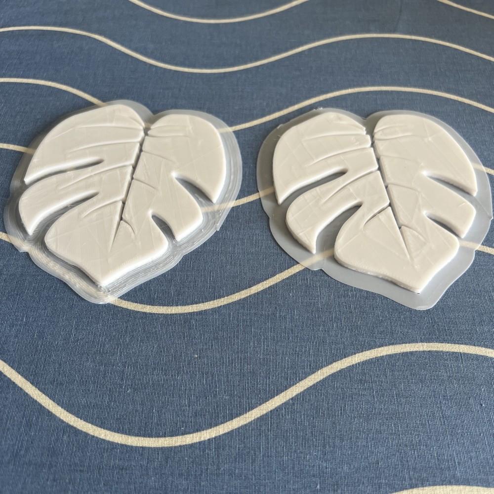 2-Pack 3D Printed Leaf Coasters – Premium VG Quality Cup Holders Worth $20