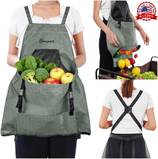 Gardening Apron, Garden Apron with Pockets for Women and Men, Farm Apron for Har