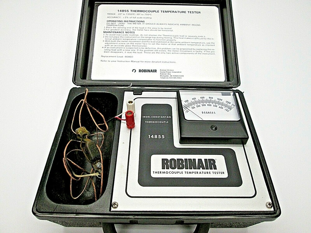 Robinair 14855 Thermocouple Temperature Tester (FREE SHIPPING) P26