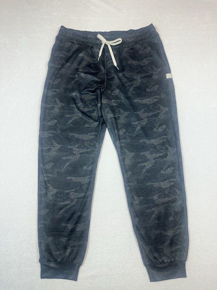 Vuori Men’s Black Camo Performance Jogger Pants  Size  Medium Gray Pockets