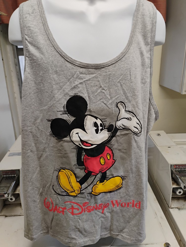 Vintage 90s Disney Mickey Mouse Mens Tank Top Shirt 2XL RARE