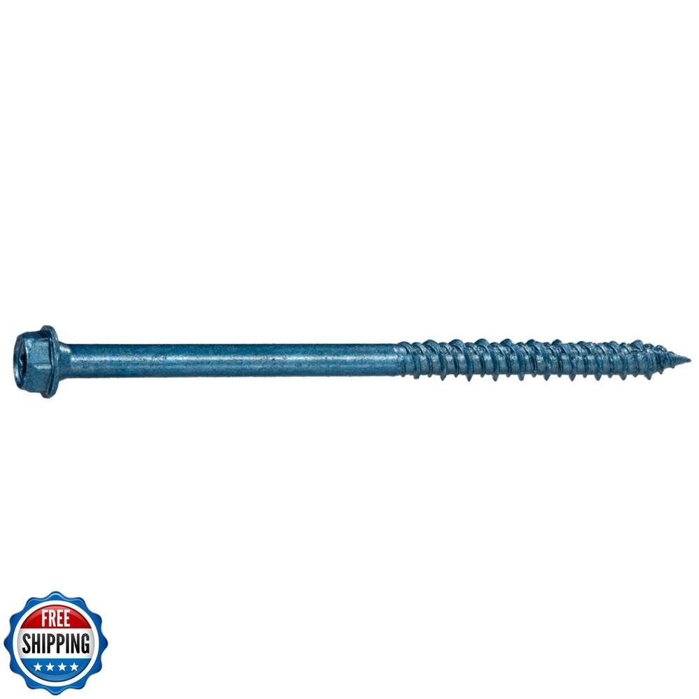 TorqueMaster Star Drive Hex Washer Head Masonry Screws 50-Piece Set with Drill Bit  