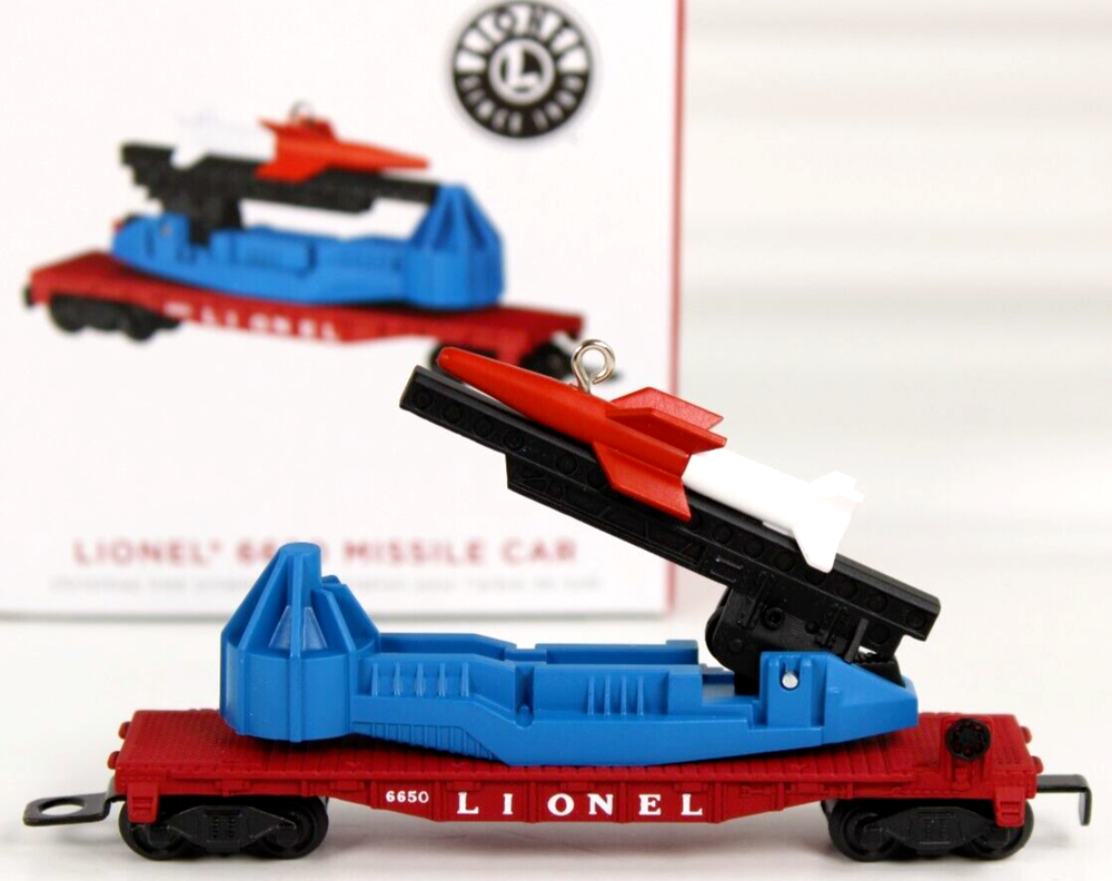 HALLMARK LIONEL TRAINS 6650 MISSILE CAR DIE-CAST METAL CHRISTMAS ORNAMENT 2022