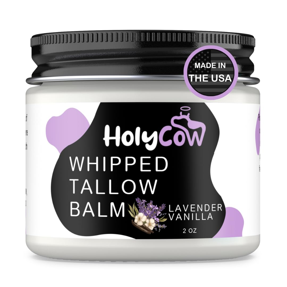 Beef Tallow for Skin - Whipped Tallow Balm with Organic Jojoba Oil, Grass Fed Be